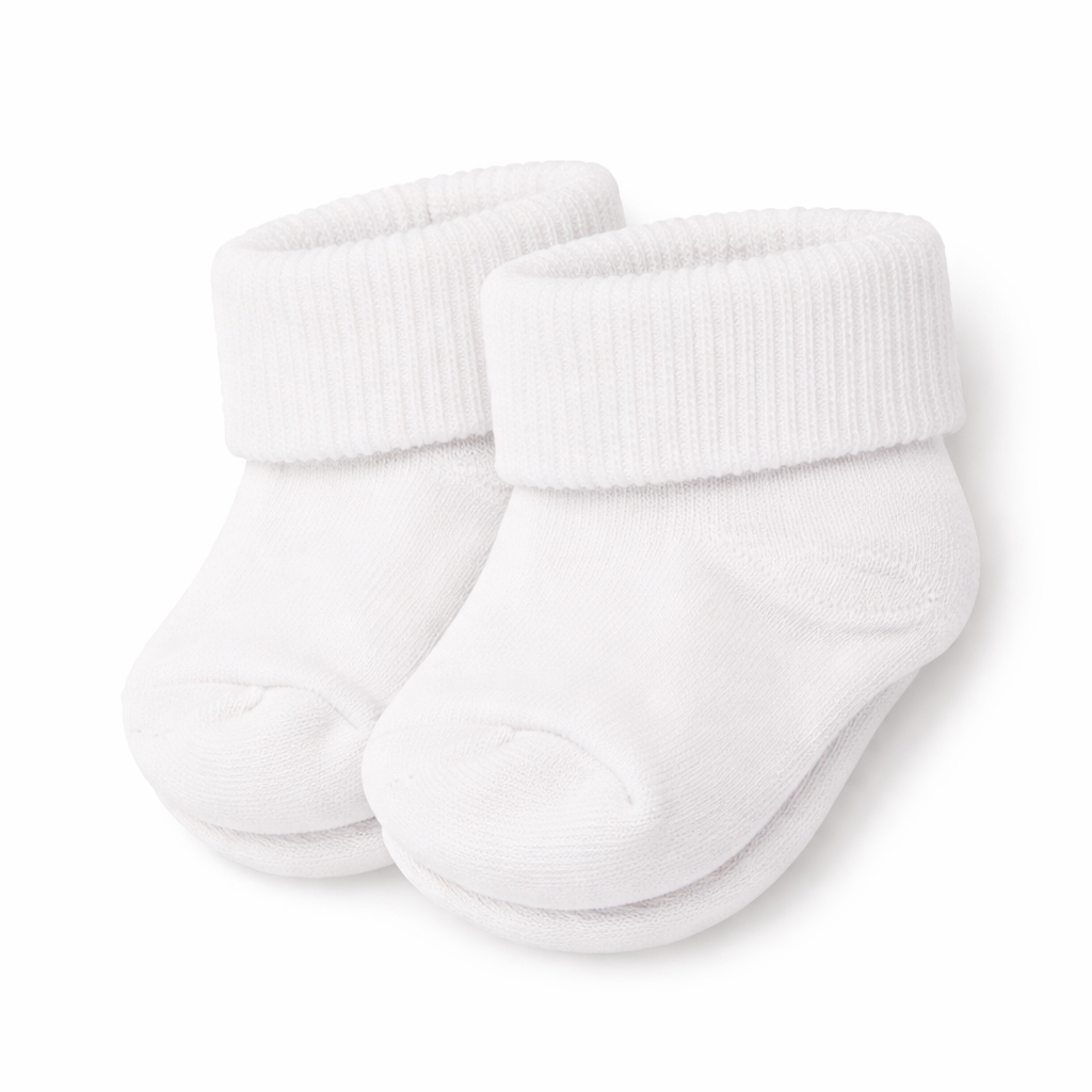 Baby Roll Over Socks 4 white roll over socks