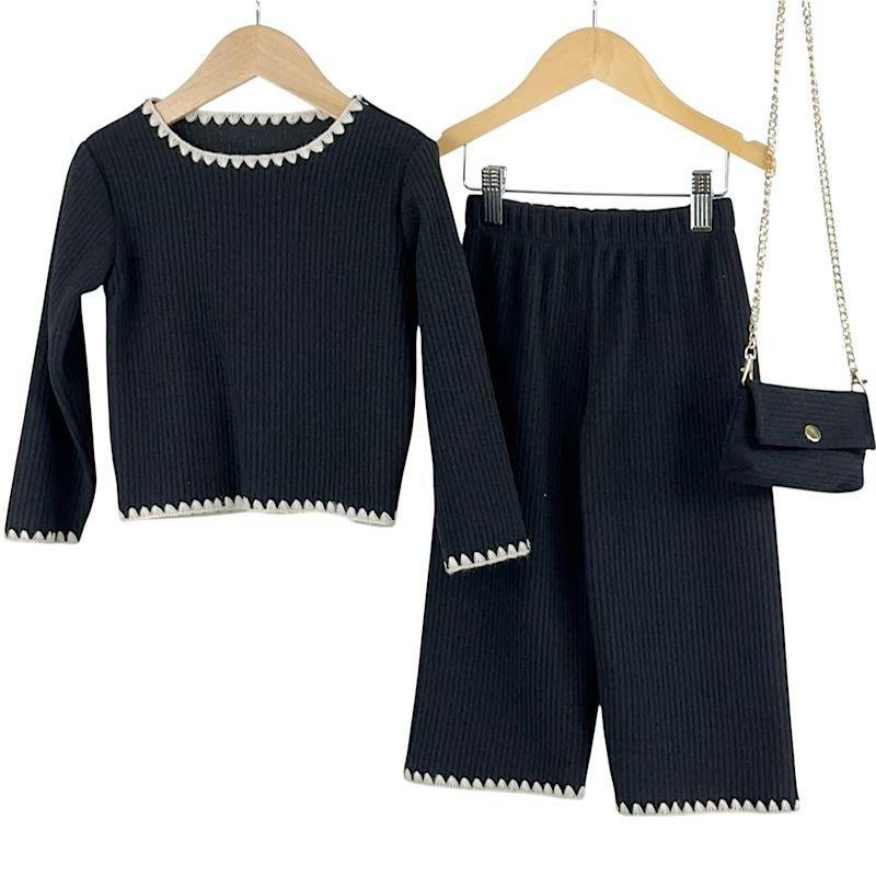 Ribbed Co-Ord Set 4 Black Co-ord Set