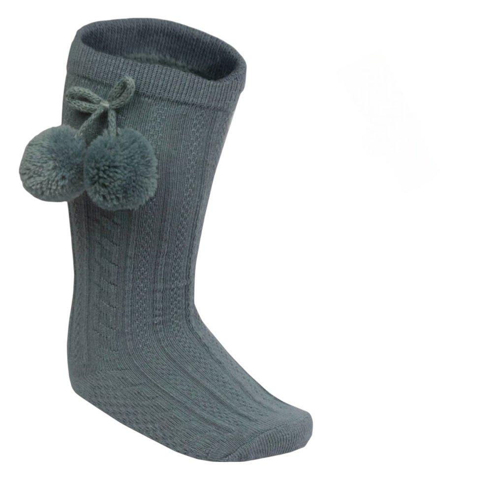 Knee High Pom Pom Socks 0-24M 7 Knee High Pom Pom Socks 0-24M — gallery image 7