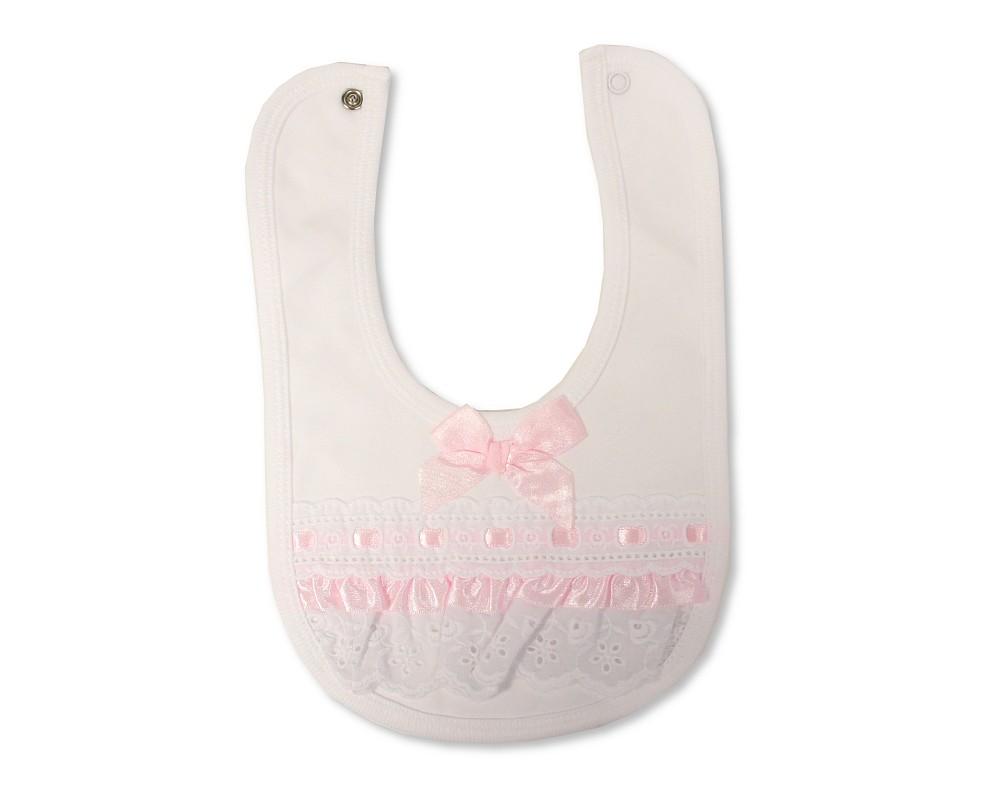 Baby Lace Bibs with Popper - Multiple Colours 4 Baby Lace Bibs with Popper – Multiple Colours — gallery image 4