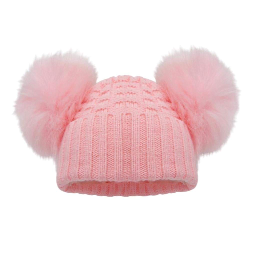 Checked Pompom Hats NB-12m 5 Checked Pompom Hats NB-12m — gallery image 5