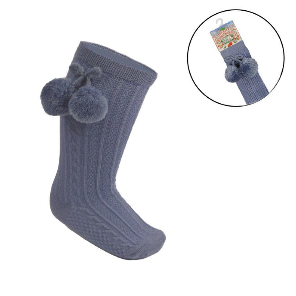 Knee High Pom Pom Socks 0-24M 14 Knee High Pom Pom Socks 0-24M — gallery image 14