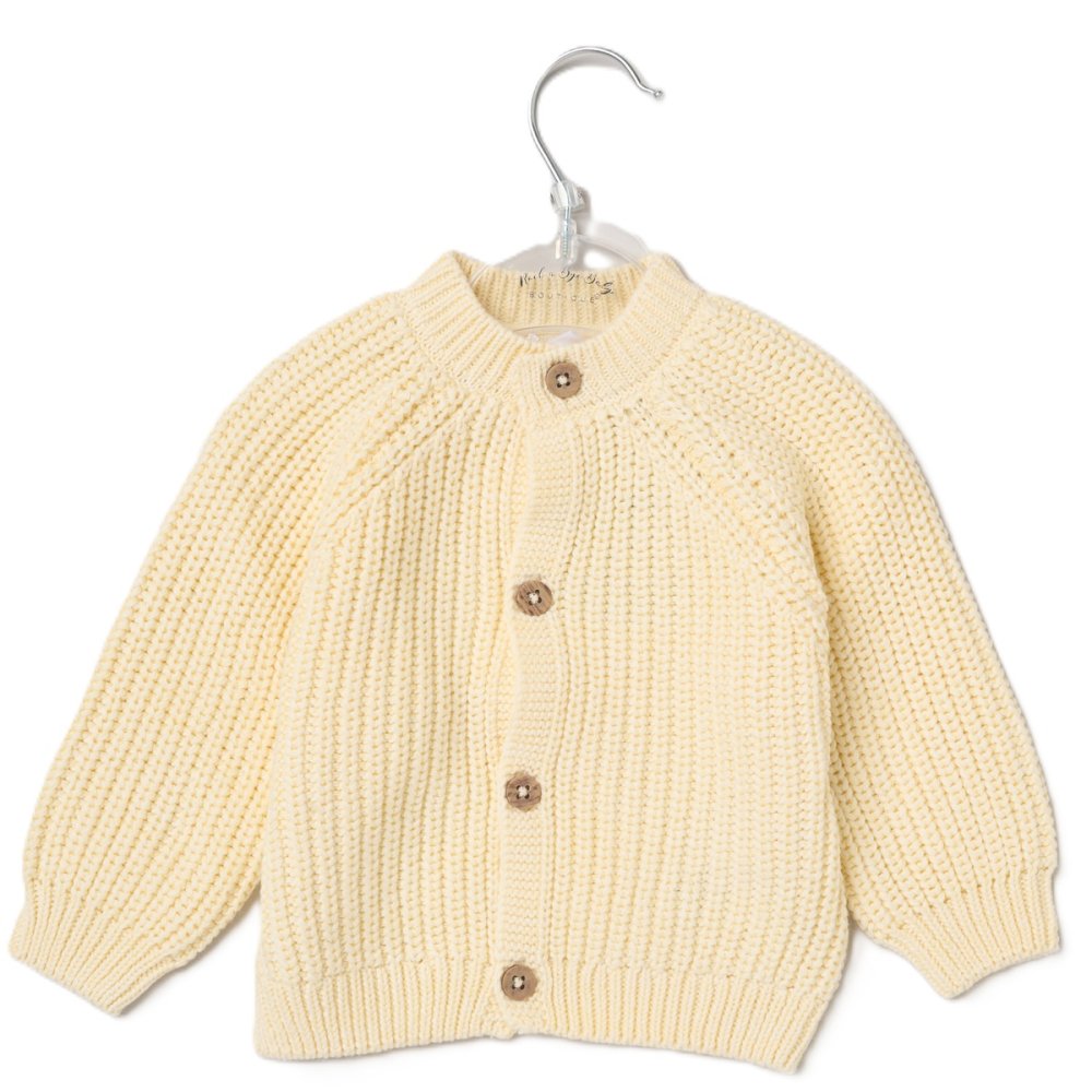 Baby Knitted Cardigan – “Hello” Slogan 6 Baby Knitted Cardigan Hello Slogan — soft knitted newborn cardigan