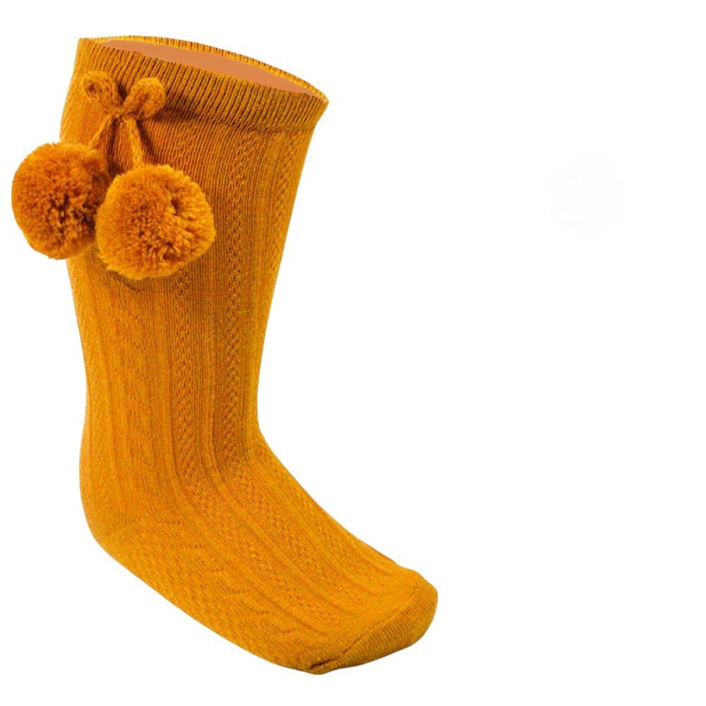 Knee High Pom Pom Socks 0-24M 9 Knee High Pom Pom Socks 0-24M — gallery image 9