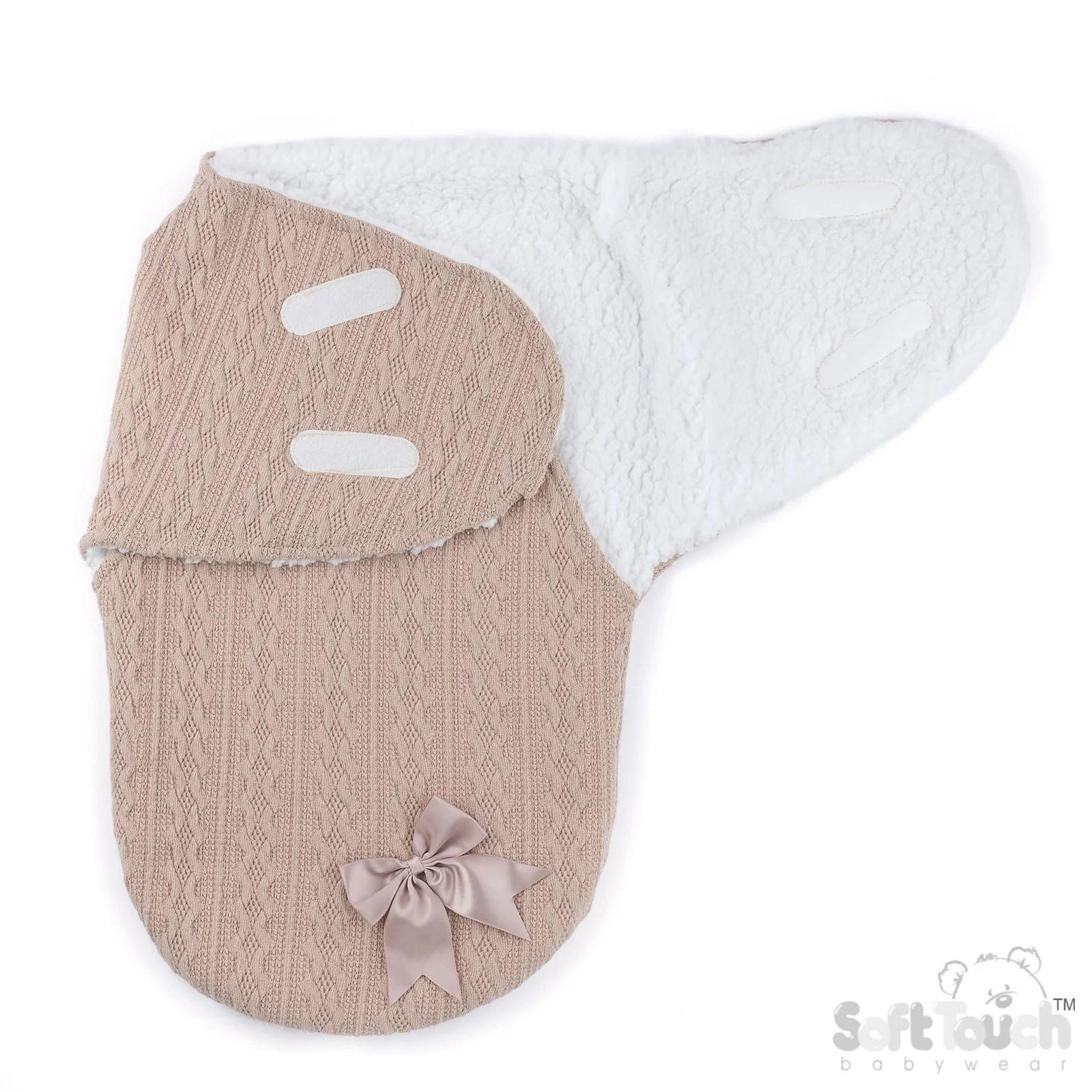 Baby Swaddle Bow Wrap 4 Beige Swaddle