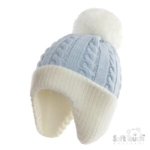 Baby Over the Ear Pompom Hat — gallery image 2