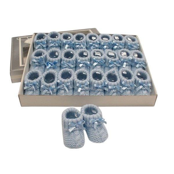 Knitted Baby Booties with Bow 2 Knitted Baby Booties with Bow — gallery image 2