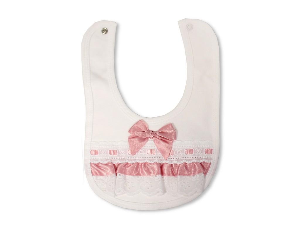Baby Lace Bibs with Popper - Multiple Colours 3 Baby Lace Bibs with Popper – Multiple Colours — gallery image 3