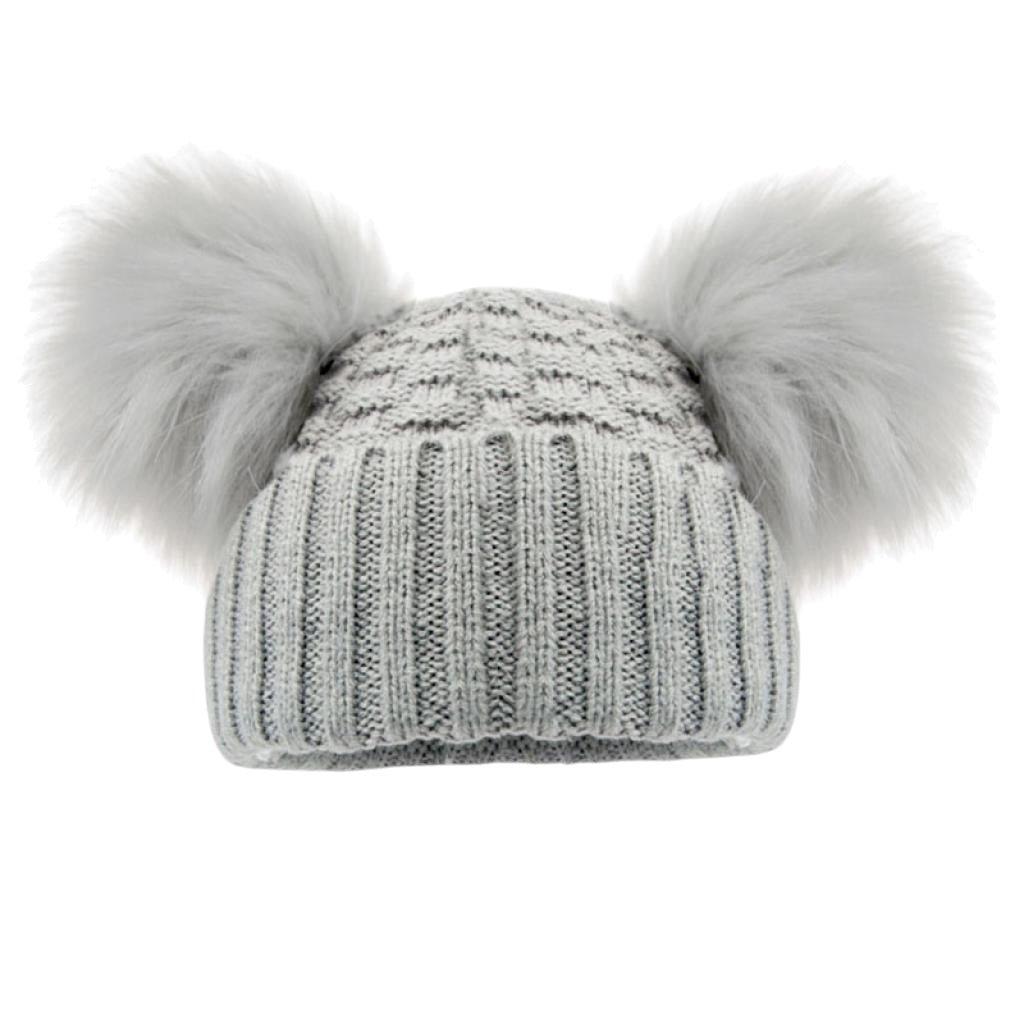 Checked Pompom Hats NB-12m 4 Checked Pompom Hats NB-12m — gallery image 4