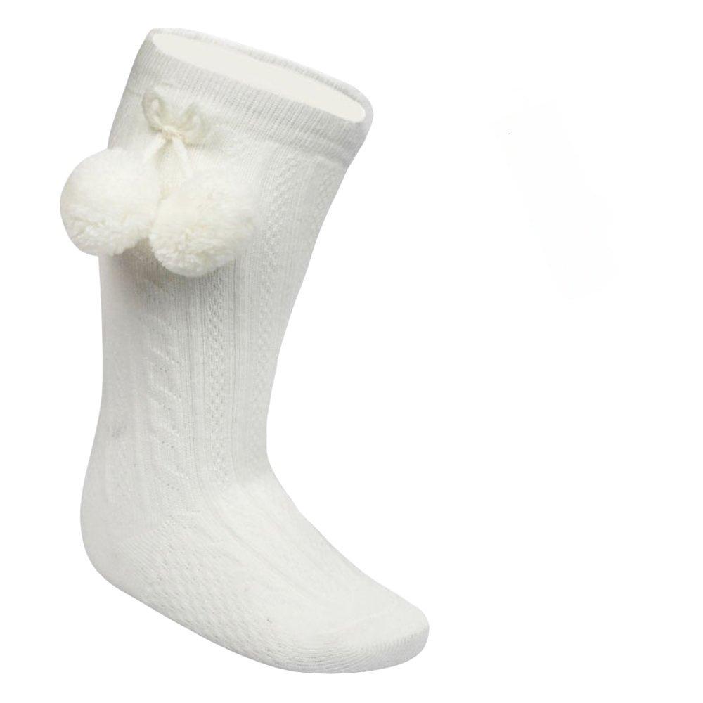 Knee High Pom Pom Socks 0-24M 11 Knee High Pom Pom Socks 0-24M — gallery image 11