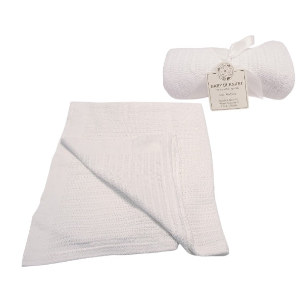Baby Cellular Roll Cotton Blanket 6 white cell blanket