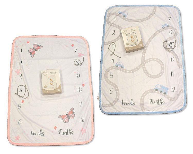 Baby Photo Blanket 2 Baby Photo Blanket – Blue