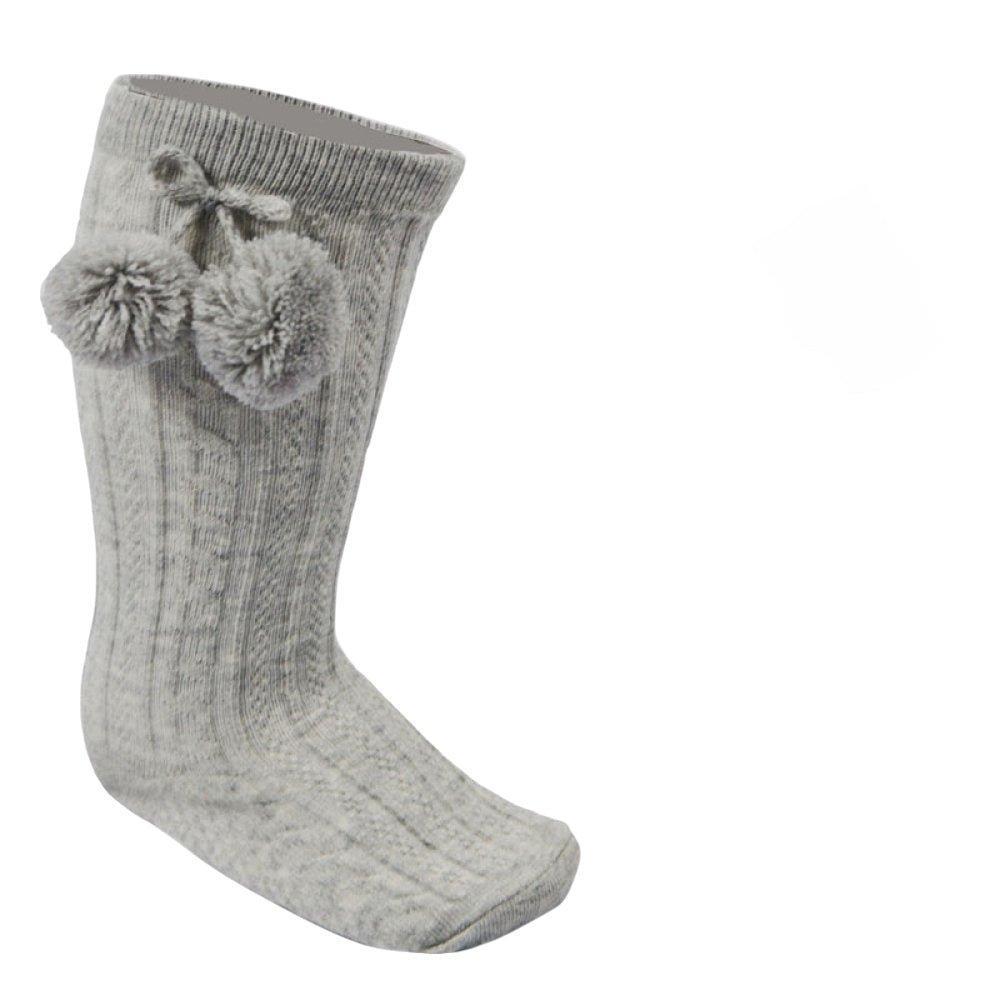 Knee High Pom Pom Socks 0-24M 8 Knee High Pom Pom Socks 0-24M — gallery image 8
