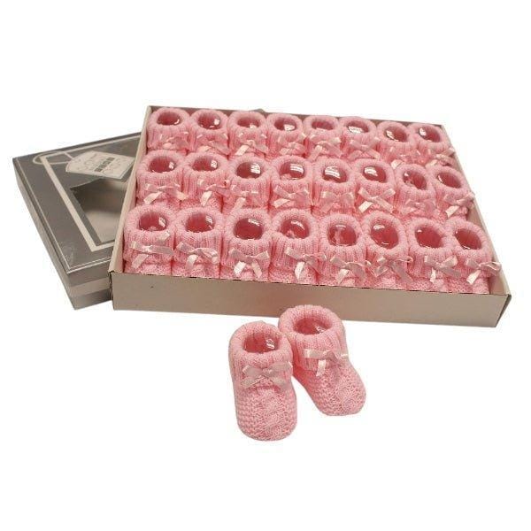 Knitted Baby Booties with Bow 6 Knitted Baby Booties with Bow — gallery image 6