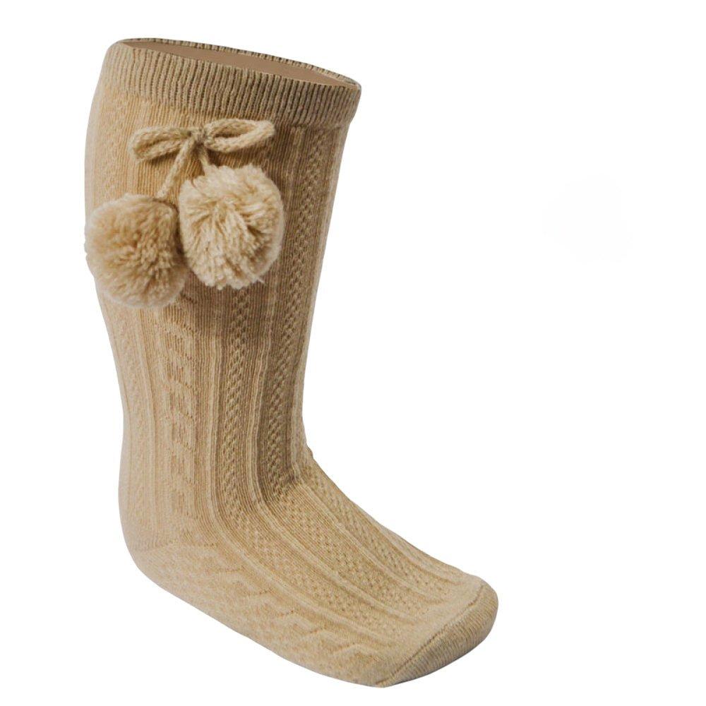 Knee High Pom Pom Socks 0-24M 3 Knee High Pom Pom Socks 0-24M — gallery image 3