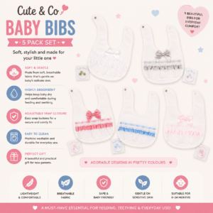 Baby Lace Bibs with Popper